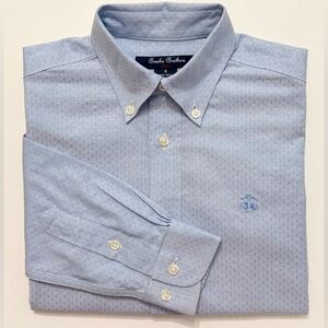 Brooks Brothers Boys Sky Blue Non-Iron Oxford Sport Shirt - S